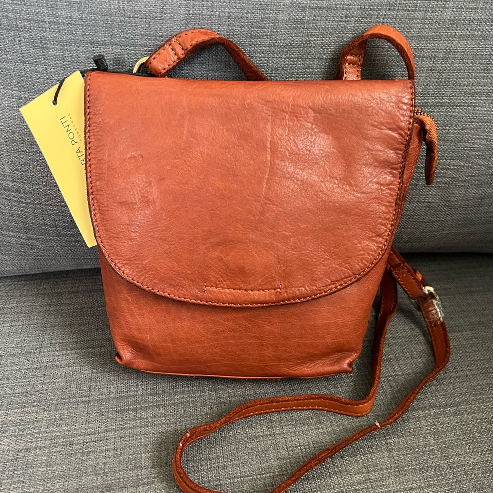 NWT MARTA PONTI LEATHER SMALL CROSSBODY SHOULDER BAG PURSE - Picture 3 of 16